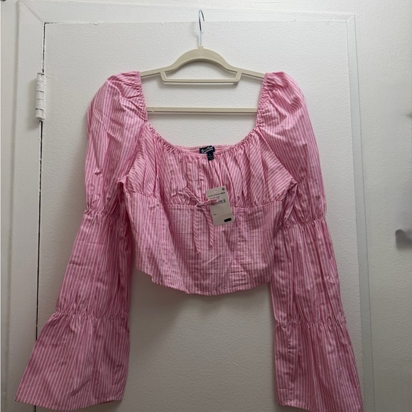 Freshman Tops - NWT Pink Striped Blouse